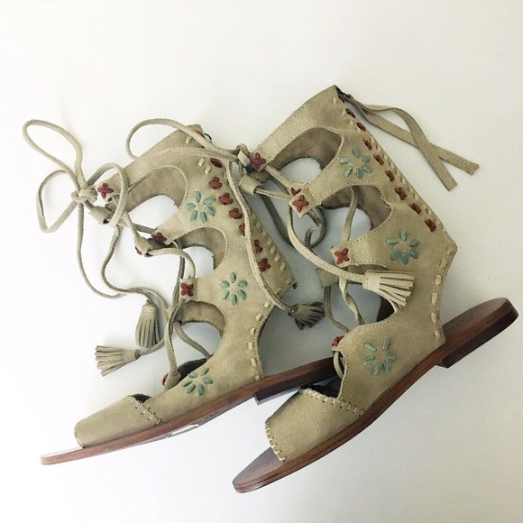 New Musse & Cloud Lace Up Size 6 Gladiator Sandals - Picture 2 of 12